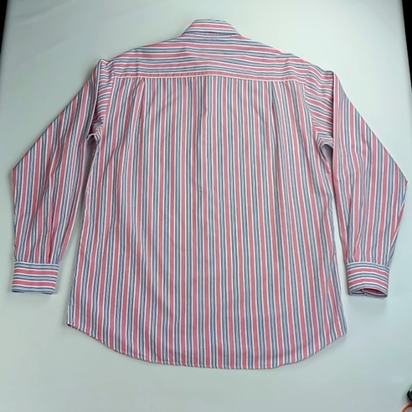Paul & Shark Men's Button Front Pink/ Blue Stripe Shirt Size 42 - Picture 2 of 12